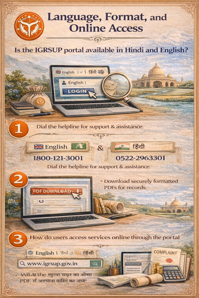 IGRSUP portal available in Hindi and English