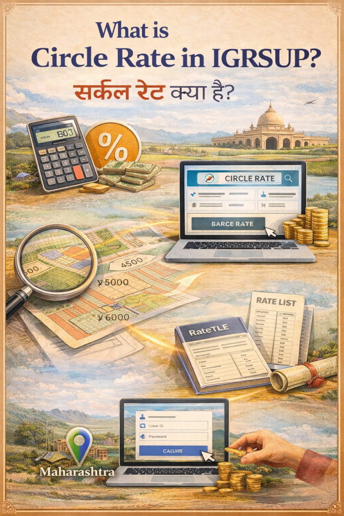 What is circle rate in IGRSUP and what does सर्कल रेट mean